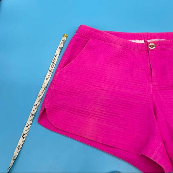 Lilly Pulitzer Women’s Hot Pink Ribbed Shorts Size 10 - Picture 4 of 10